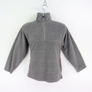 Simple Pleasures 1/4 Zip Jacket Activewear‎ Mens Size S Gray Fleece Pockets Soft